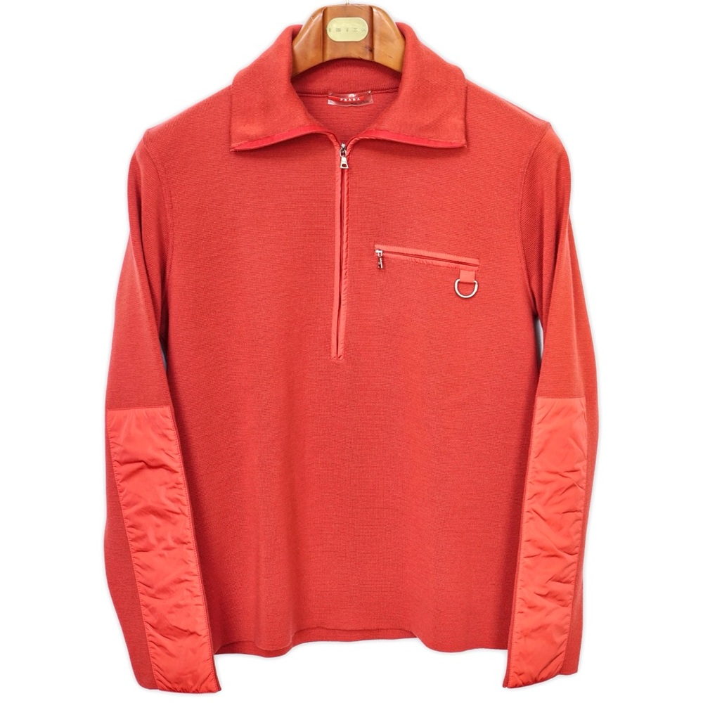 Prada Wool Utility Style Pullover Sweater
